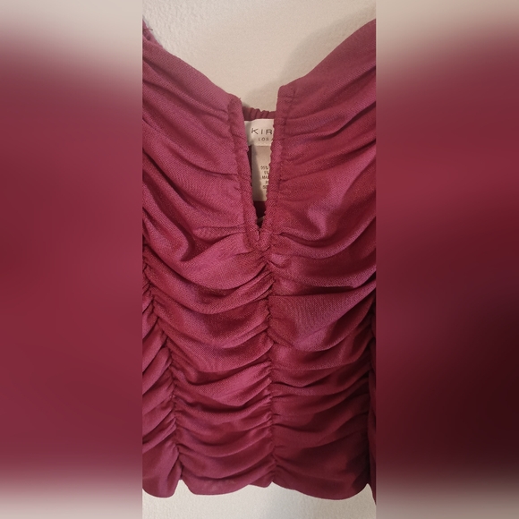 Kirious Runched Rouge Top NWT Women's XSM - Picture 3 of 6